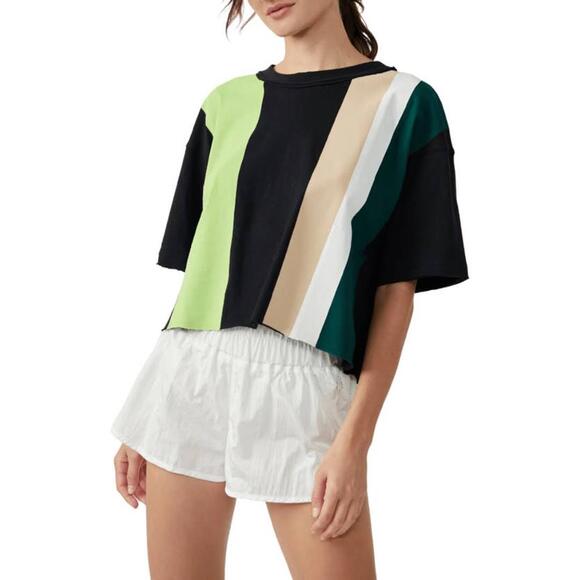 Free People Movement Women's Inspire Printed T Shirt Multicolor Size M - Picture 1 of 7